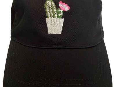 JPAK Cactus Adjustable Black Cotton Hat