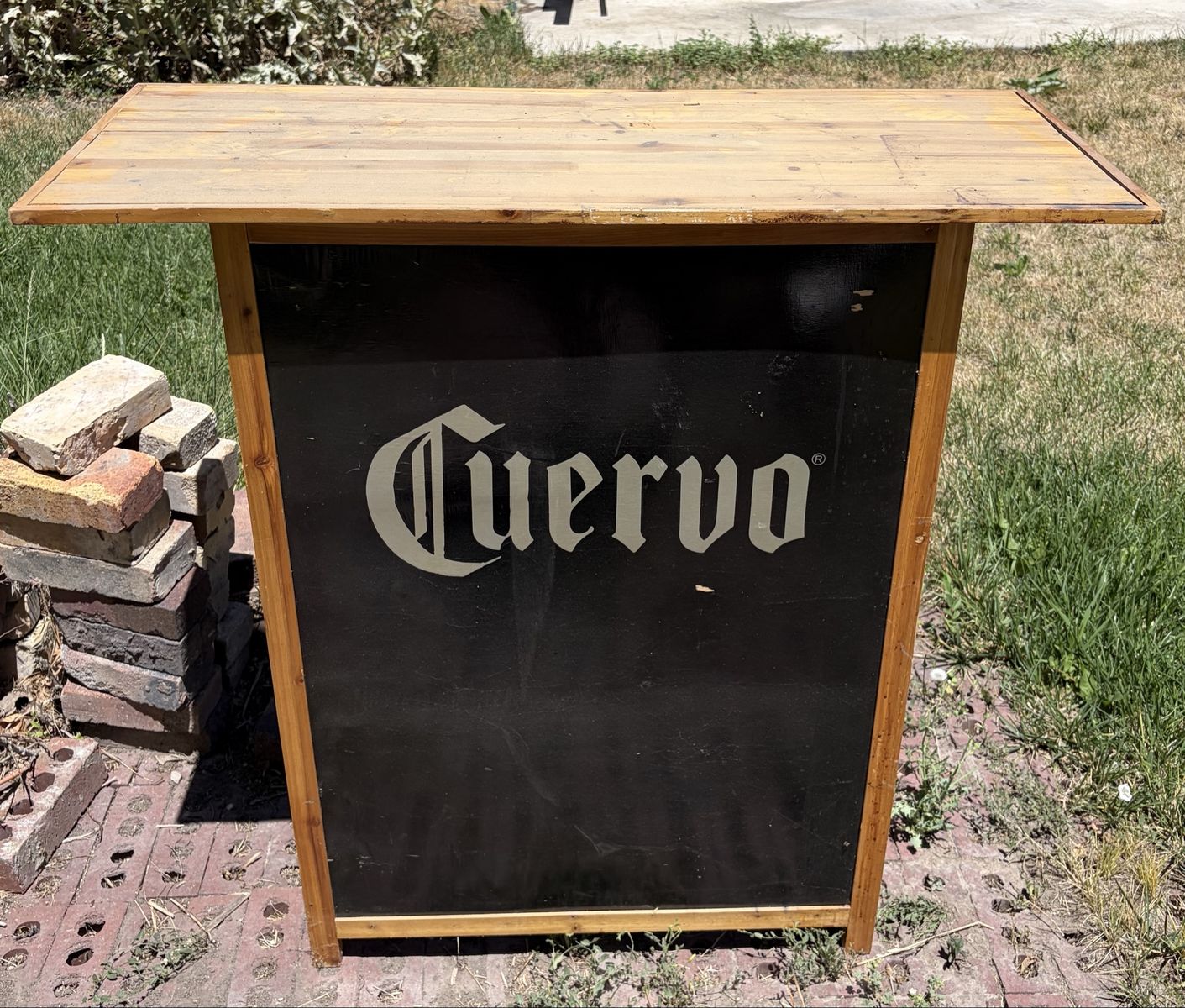 Vintage Jose Cuervo bar/stand wooden frame