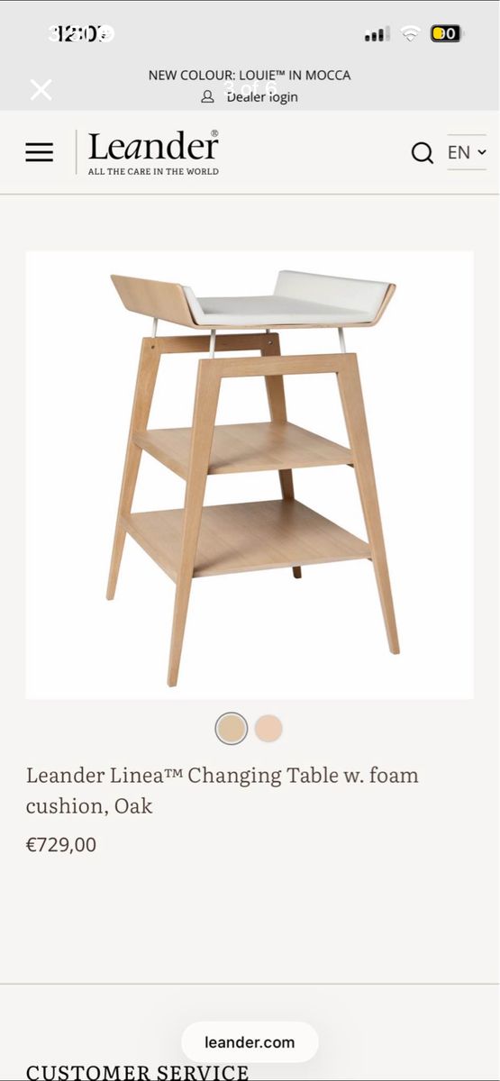 European aesthetic Wooden Changing Table