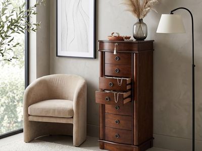 Hives & Honey Nora Jewelry Armoire, Walnut