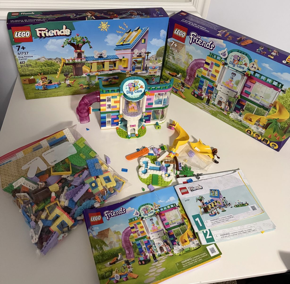 LEGO Friends Dog Rescue Center 41727 AND LEGO Friends Pet Day-Care Center 41718
