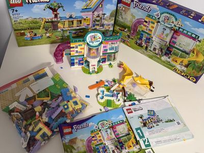 LEGO Friends Dog Rescue Center 41727 AND LEGO Friends Pet Day-Care Center 41718