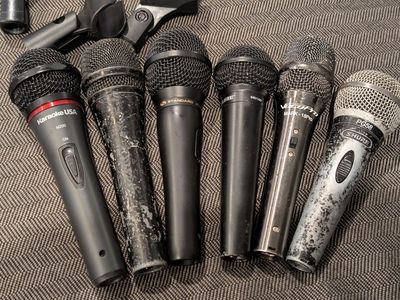 Shure PG58 and Various WIRED Dynamic Vocal Microphones