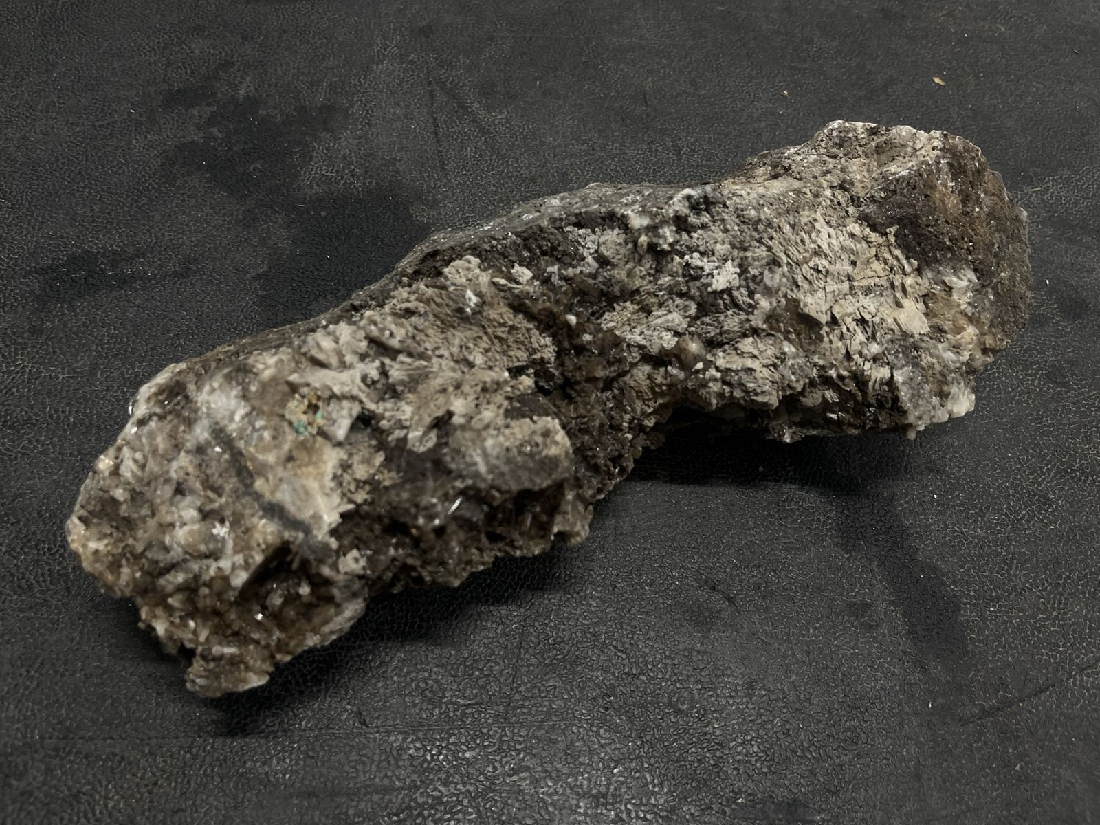 Raw Mineral Rock Specimen - Natural Earthy Grey Crystal Cluster, Unique Collectible Display Piece