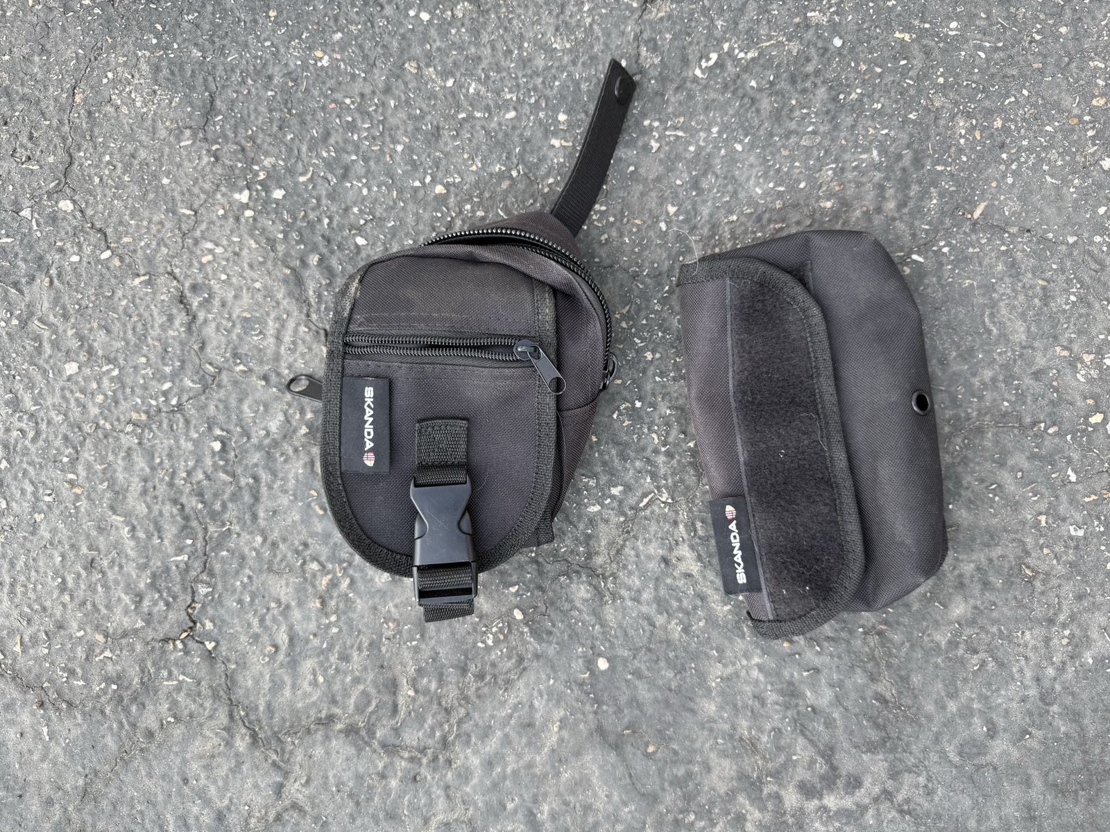 Skanda Black Nylon Pouch with Belt Clip - Versatile Utility Bag
