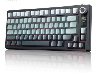 Wireless Mechanical Keyboard, 75% Layout, RGB, Hot Swappable, Windows/Mac (Black Gradient)