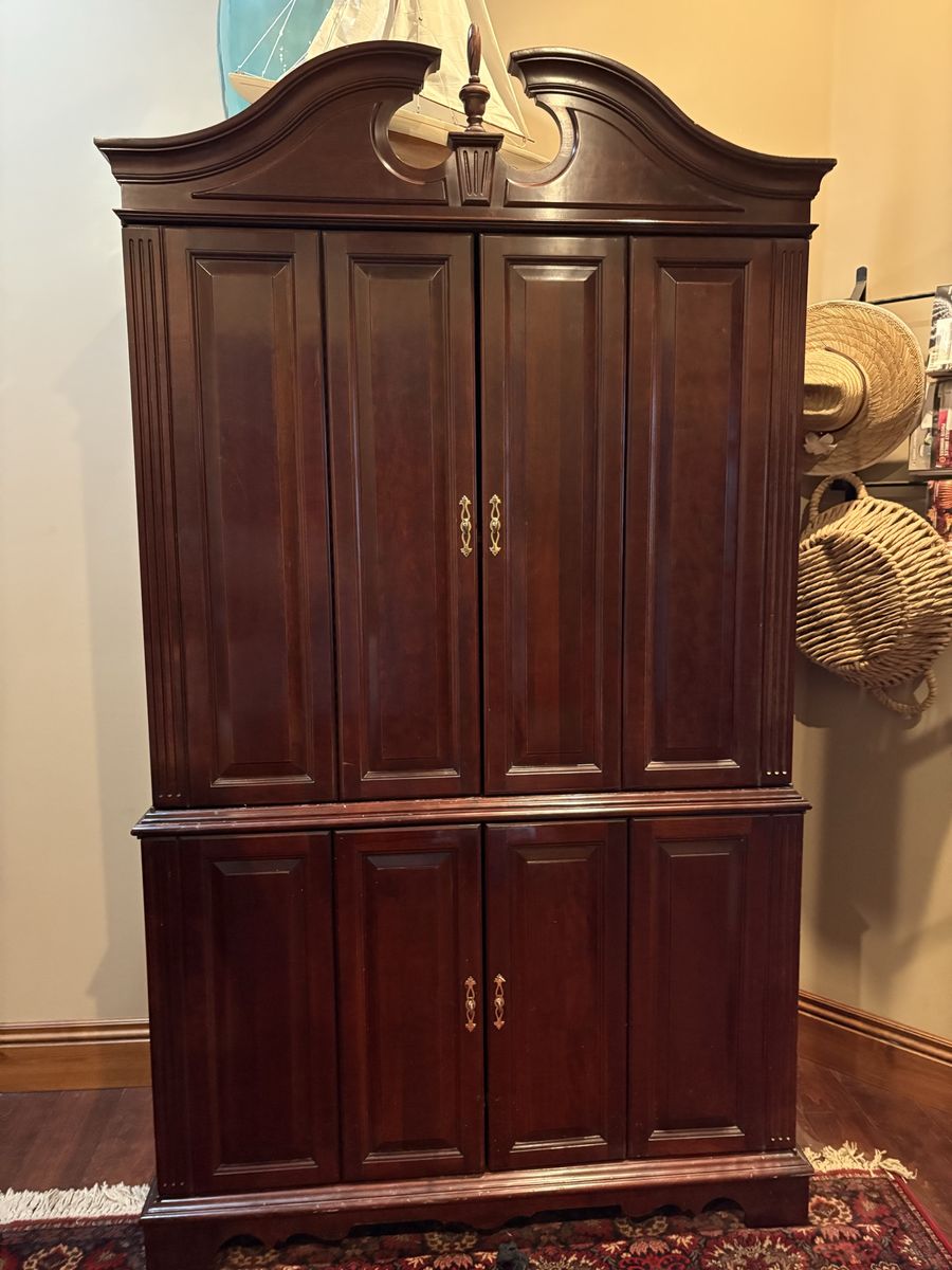 Jasper Cabinet Company Traditional Solid Wood TV Armoire with Cherry finish