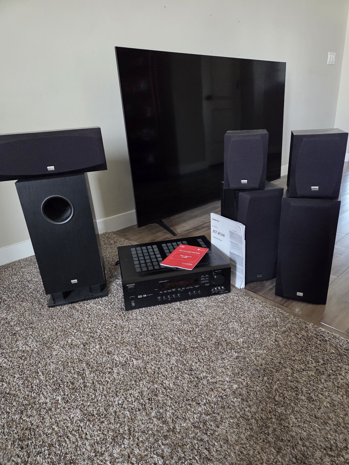 75" TV and Surround Sound System