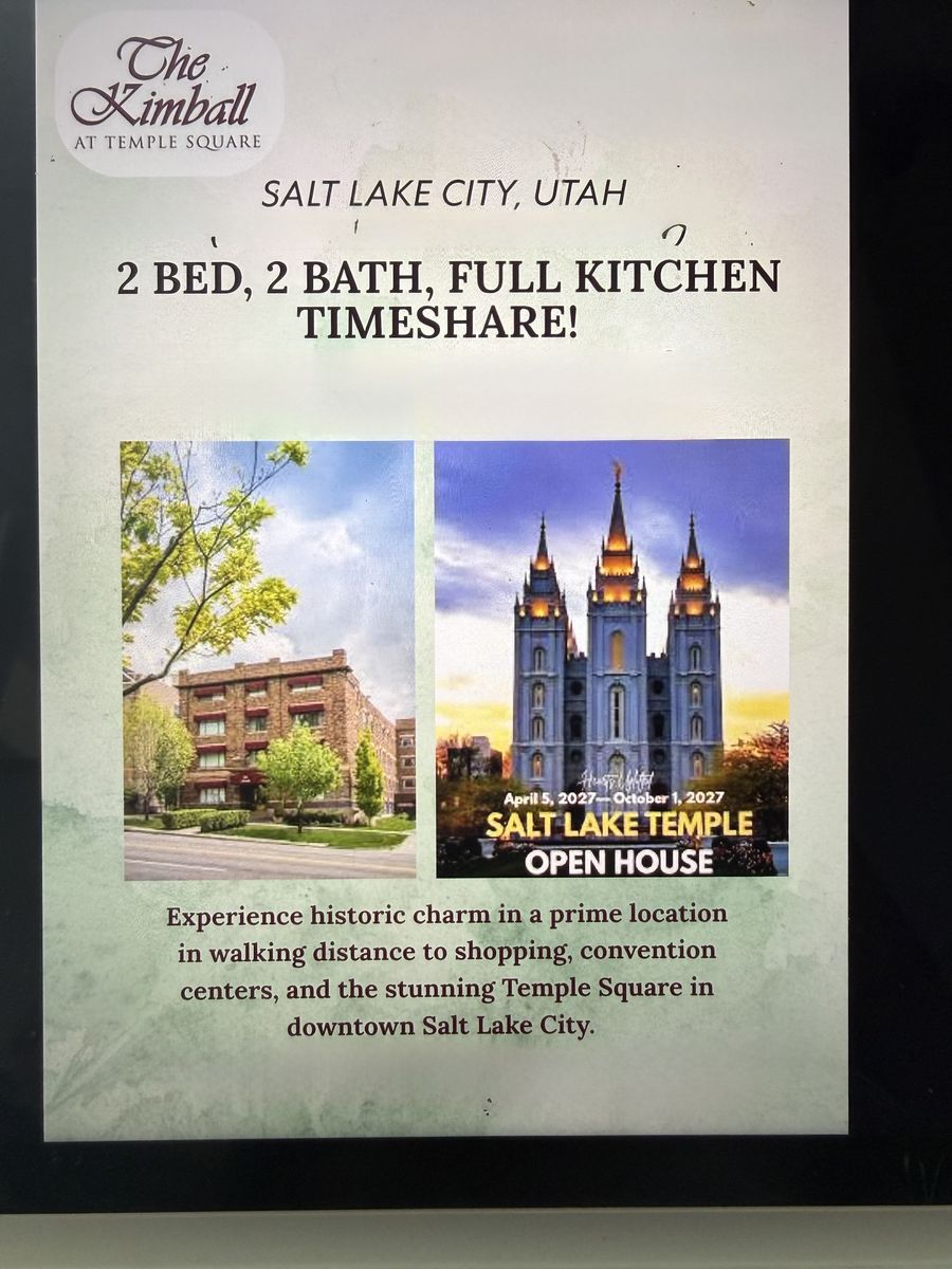 THE KIMBALL TIMESHARE FOR SALE