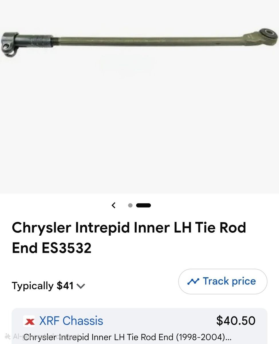 Carquest Chassis Inner LH Tie Rod End ES3532 Chrysler Intrep