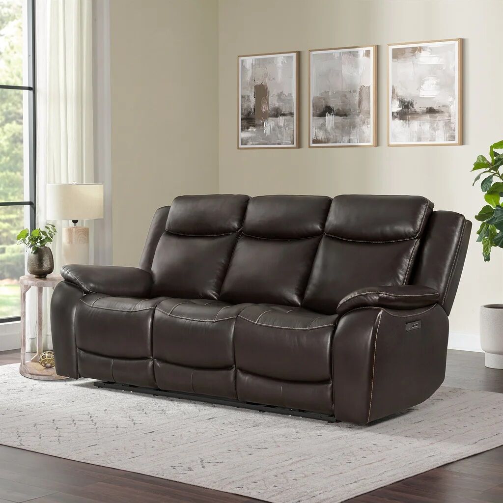 Harvey Leather Sofa, (No Power and Does Not Recline). 1653377 #105353