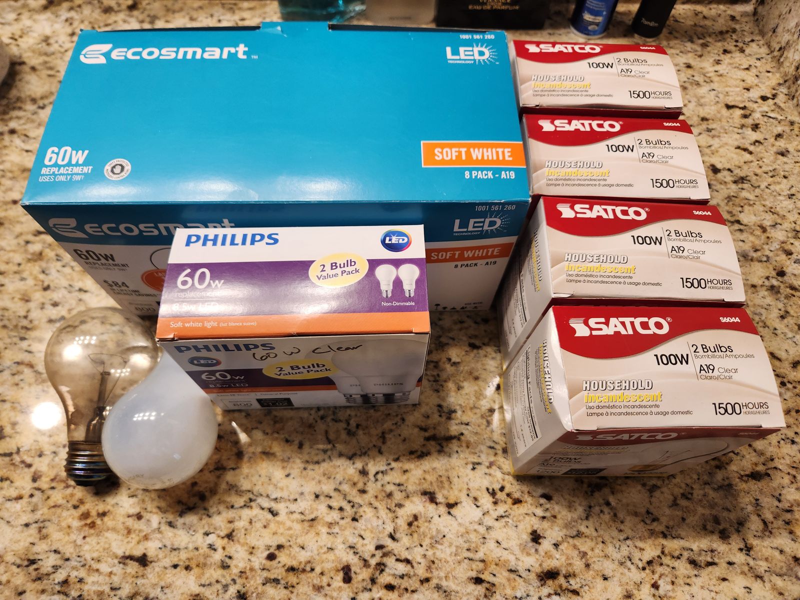 Incandescent Light Bulbs, (not LED) 20 new and used