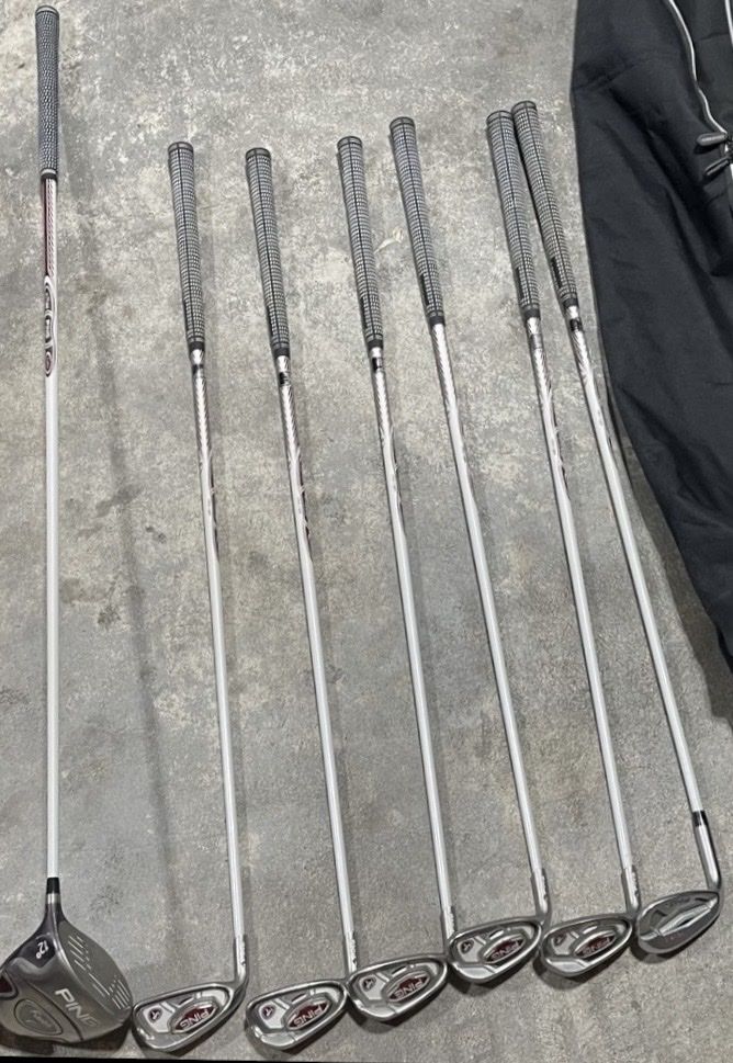 PING Faith Red Dot left handed Ladies Graphite Irons & Driver