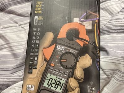 Klein Tools CL445 HVAC Clamp Meter Multimeter True RMS w/ Test Leads & Thermocouple