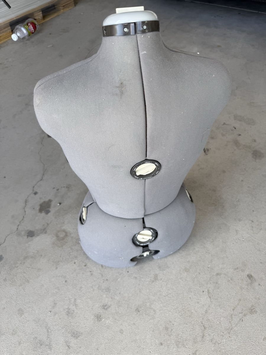 Adjustable Dress Form Mannequin Torso Grey Sewing Display