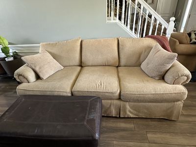 Large golden custom Fabric Sofa Couches