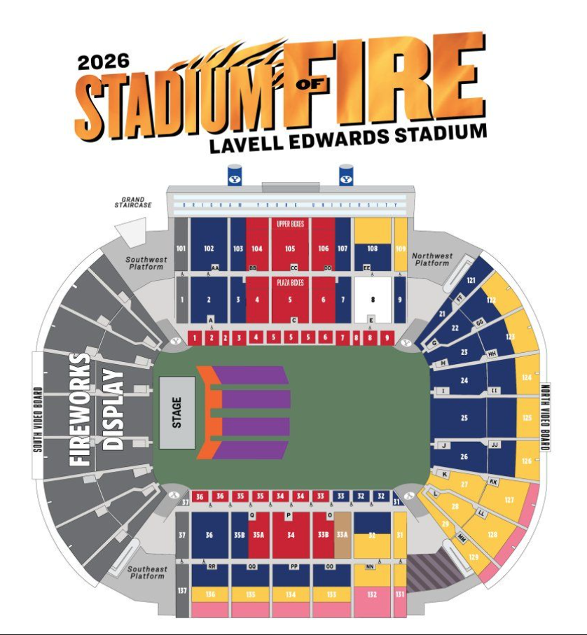 Brad Paisley Stadium of Fire Field AISLE Seats