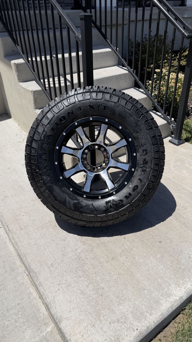 Toyota Tacoma Chevy GMC Ford Rims and Tires 285/70R17 Firestone Destination X/T