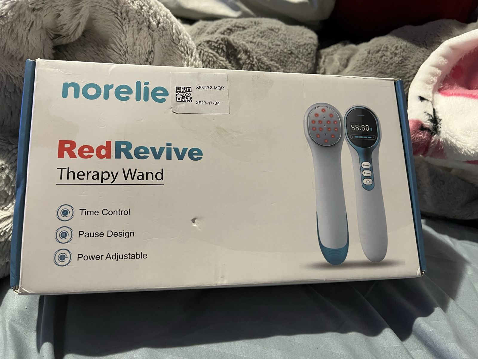 Norelie RedRevive Handheld Red Light Therapy Wand - Time Control, Pause, Adjustable Power