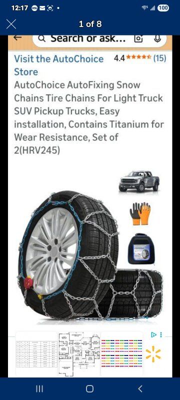 New in Box! Snow Tire Chains.