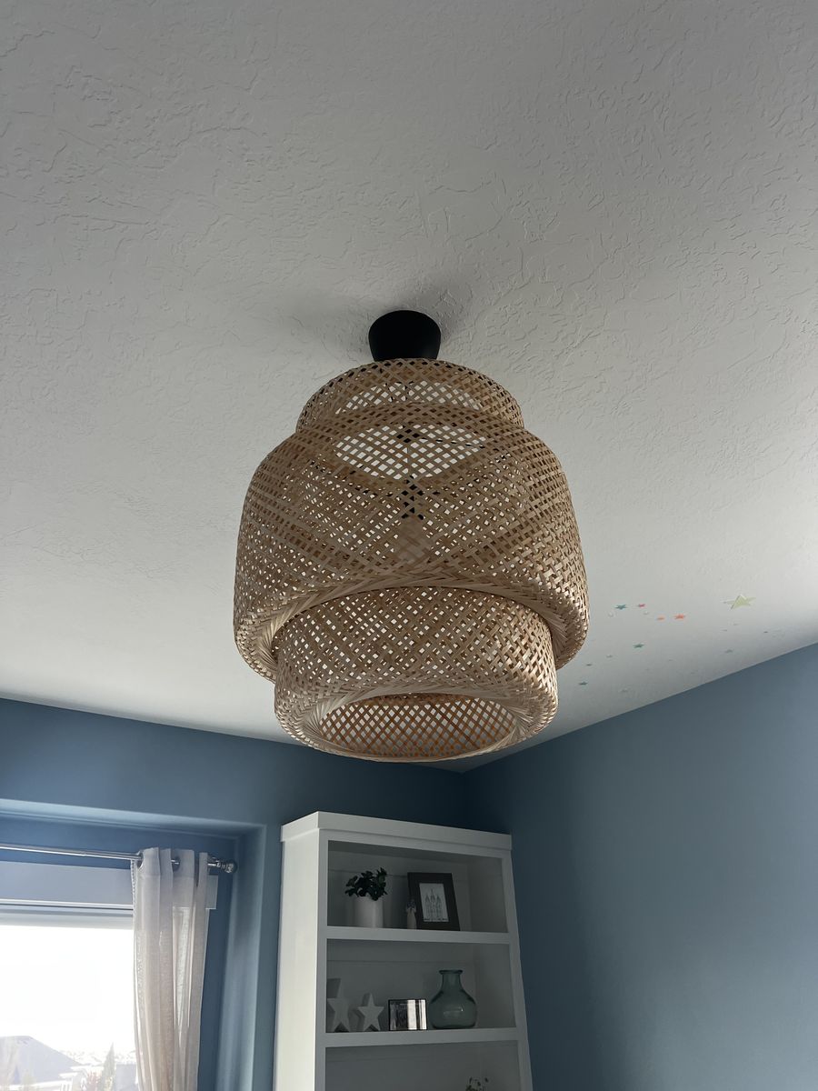 IKEA bamboo pendant light