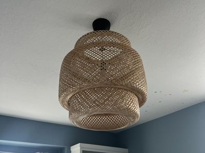 IKEA bamboo pendant light