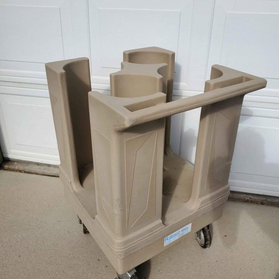 Rolling Dish Cart Kitchen Poker Chip Dolly