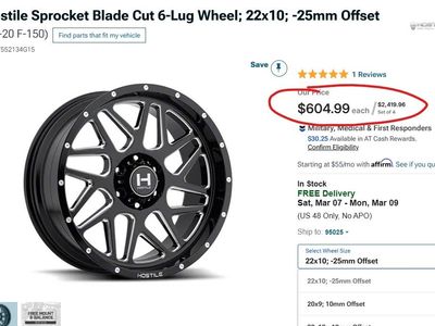 Set of 4 Hostile 22x10 wheels 6x135