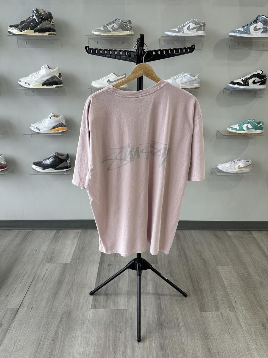 Brand New Stussy Smooth Reverse Tee Pigment Dyed Pink Size XL