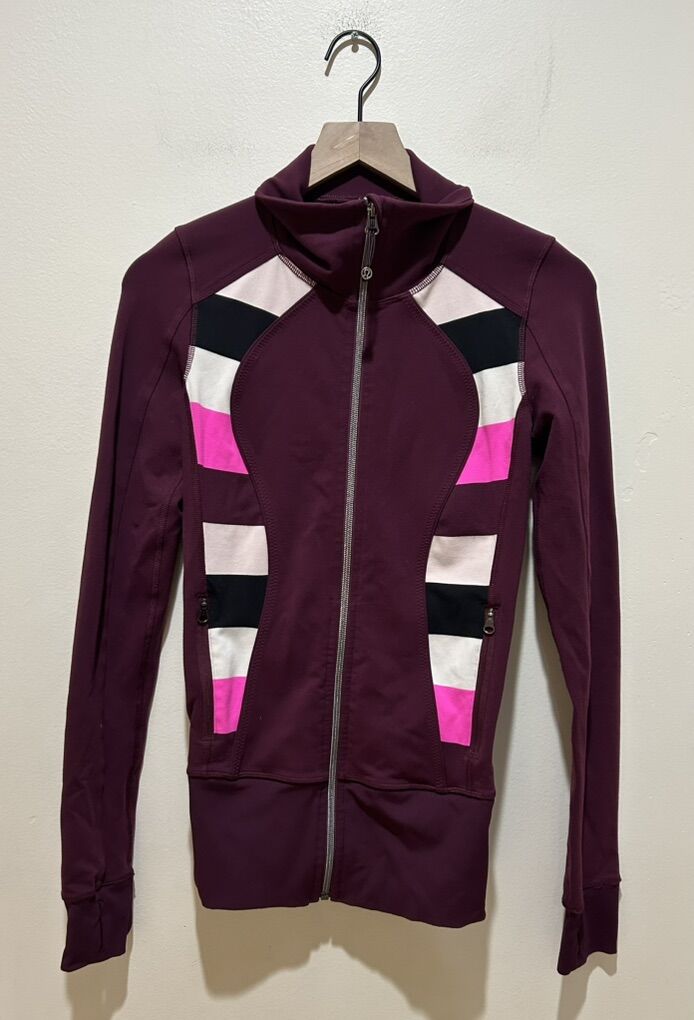 Lululemon Asana Jacket - Plum Raspberry Purple 2