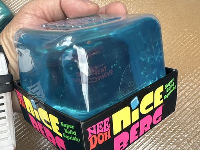 NeeDoh Nice Cube Ice Berg Super Solid Squish Stress Toy Blue