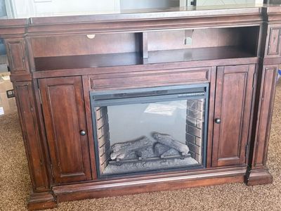 Media center electric fireplace