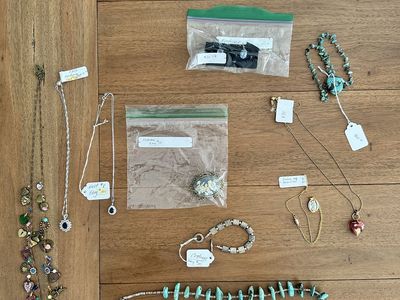 Vintage & Modern Costume Jewelry Lot - Necklaces, Turquoise, Charms & Brooch