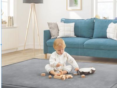 Baby Play Mat for Floor Nursery Rug Muscle Mat Area Rug Playroom Rug 79"x138" Playpen Mat Elastic Foam 1.3" Thick Crawling Mat f
