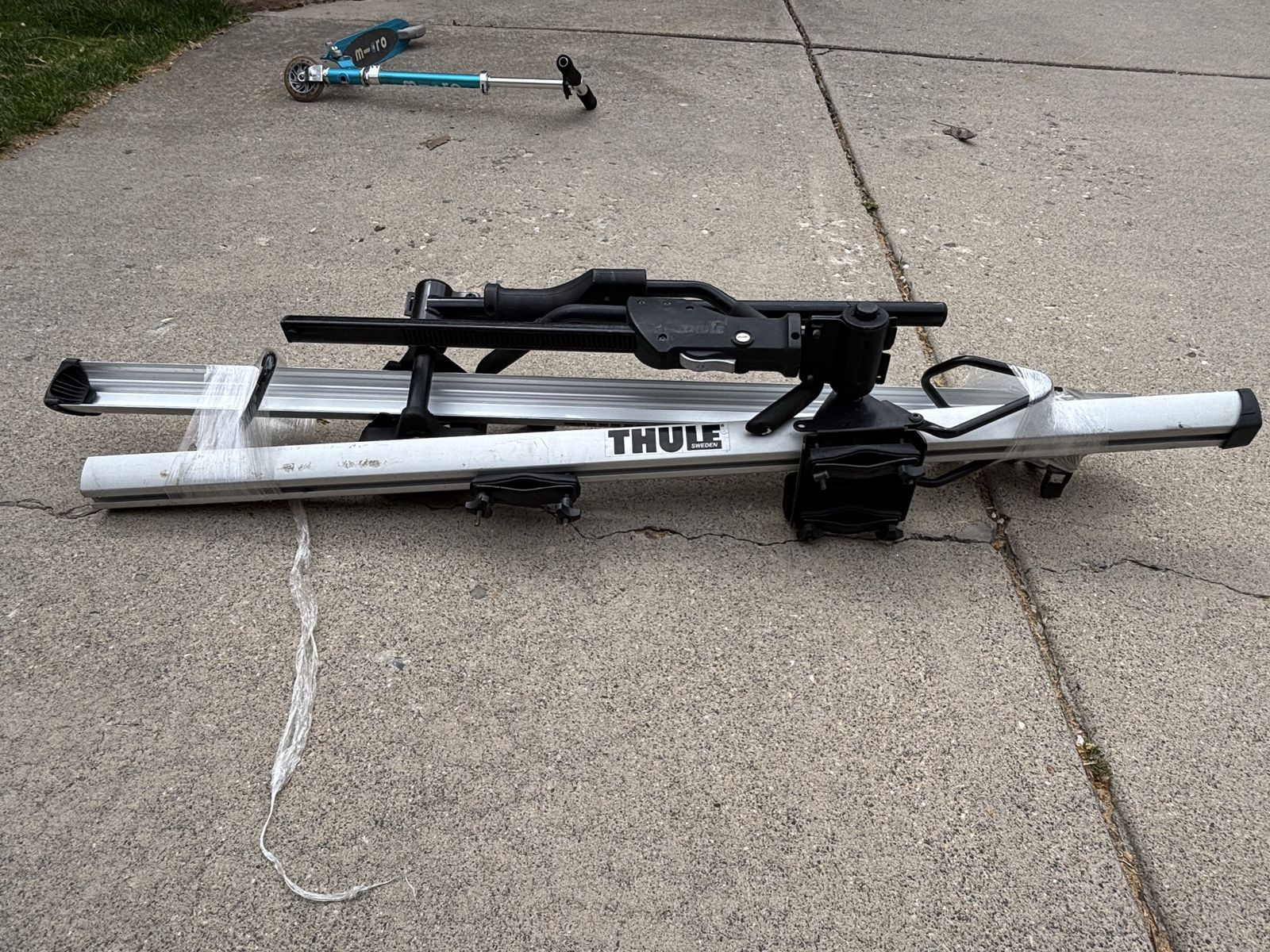 Two Thule Roof Bike Racks