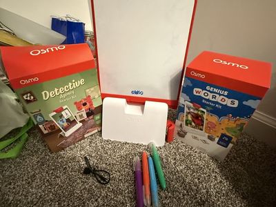 Osmo Genius Words & Detective Agency Starter Kits w/ Base & Whiteboard - Educational Games