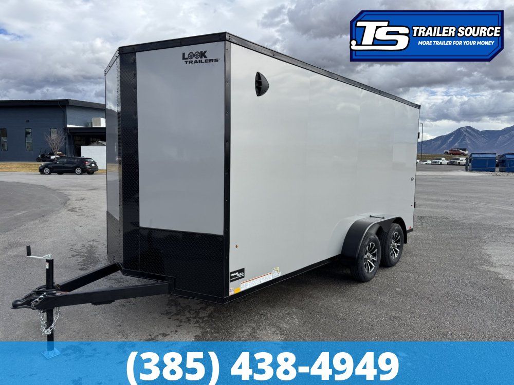7x16 Look ST DLX Enclosed Cargo Trailer - 7'0" Interior - 7K GVWR - .080 PolyCor, Alloy Wheels, Black Out Package