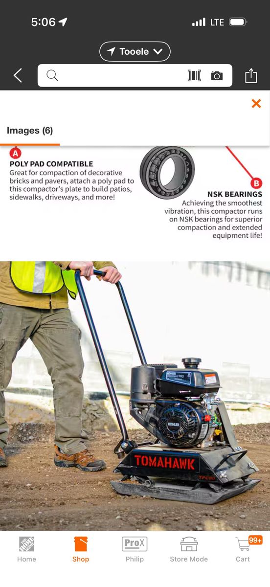 Plate compactor for rent. $60/day