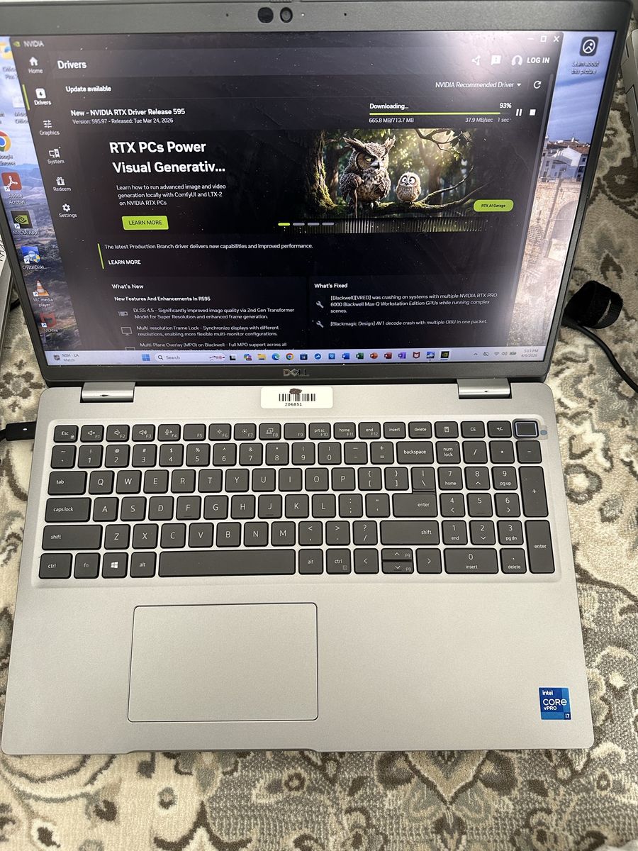 Dell Touch Laptop i7 Core 11th Gen 32 GB RAM 1 TB SSD NVIDIA GPU