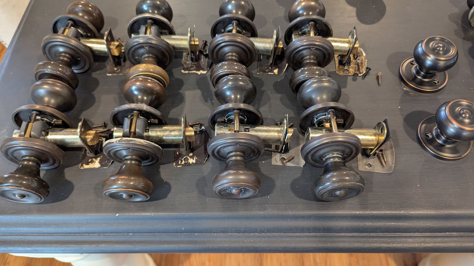 8 Oil Rubbed door hardware plus extras