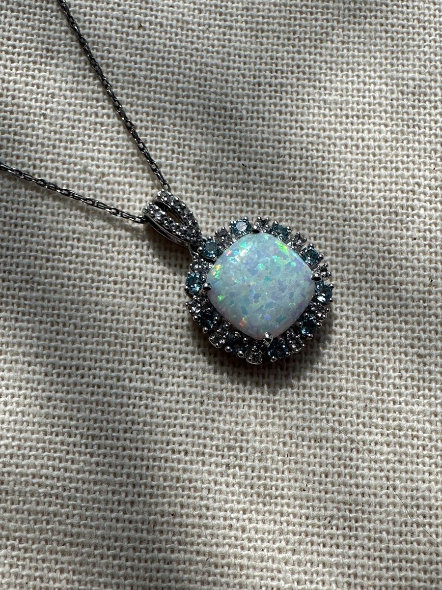 Australian Opal 925 Sterling Silver Necklace
