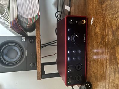 Home recording studio set up w/Scarlet 4i4 4th gen