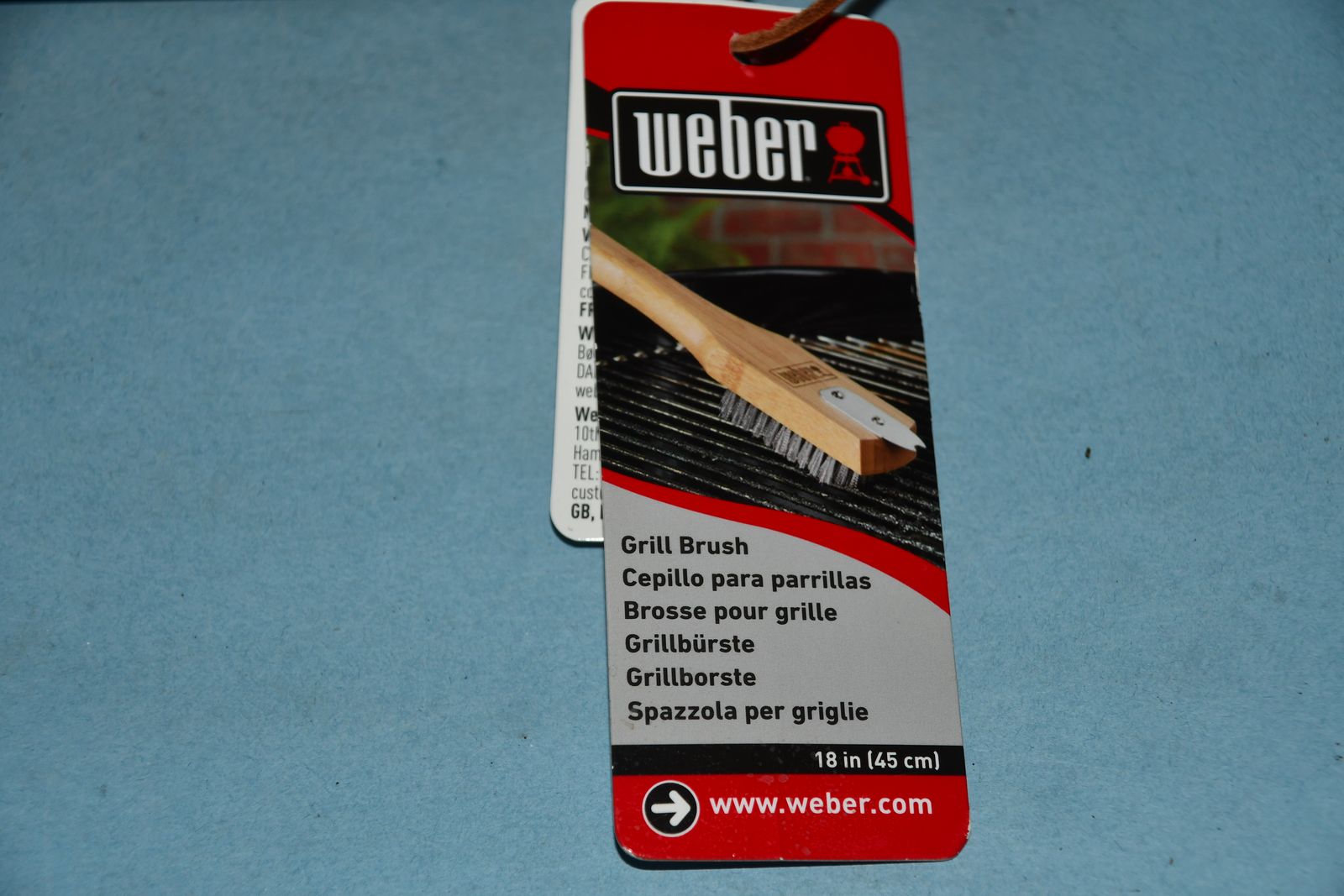 NEW WEBER GRILL CLEANING BRUSH ~ 18" ~ BAR B QUE ~ QUALITY ~ $5