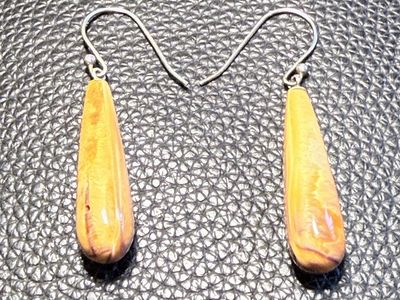925 spiny oyster shell dangle earrings with sterling silver hooks