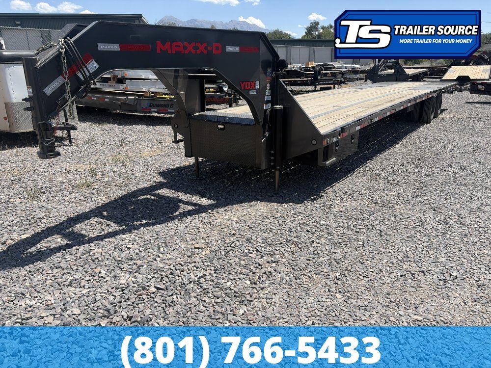DEMO 8.5x40 Maxx-D YDX Gooseneck Hydraulic Dovetail Equipment Trailer - 25.9K GVWR - 15K Axles, HDSS (Hutch) Suspension,
