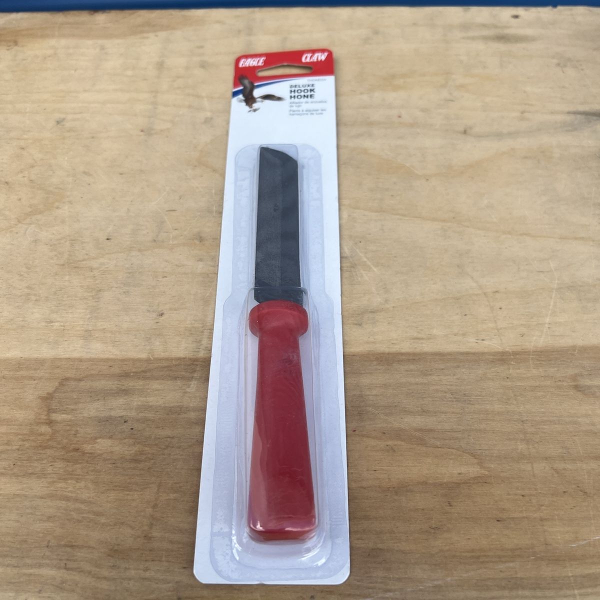 Eagle Claw Deluxe Hook Hone - High Carbon Steel, Molded Grip, Double-Sided File