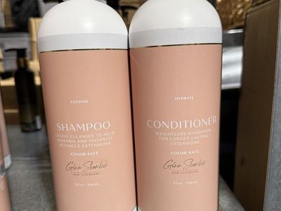 Glam Seamless Hair Extensions Shampoo and Conditioner Set (32 oz / 946 mL Each)