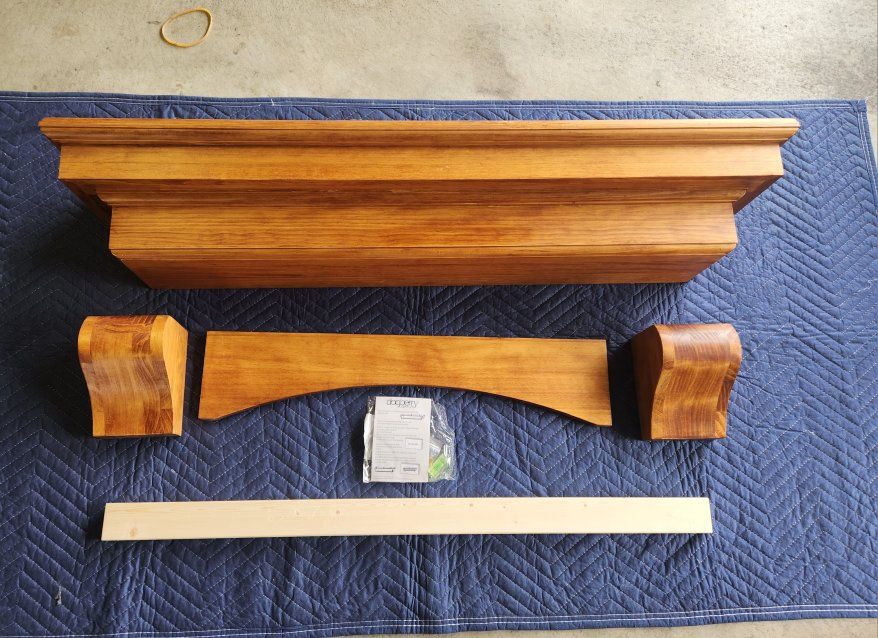 Dogberry 48" oak mantel
