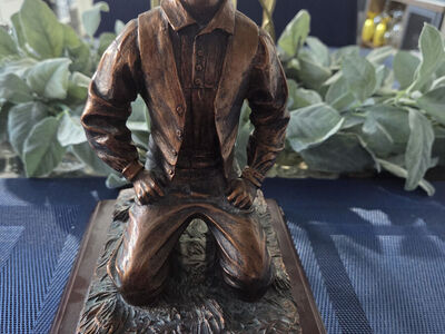 Bronze Statue Young Joseph Smith Kneeling 10' by Cedar Creek Sculptures