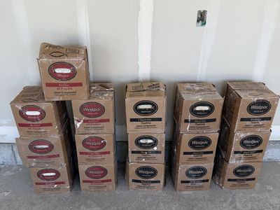 Drywall mud. Westpac Joint Compound - Red Dot All-Purpose & Black Dot Topping